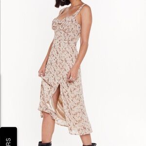 Where you growing floral midi dress